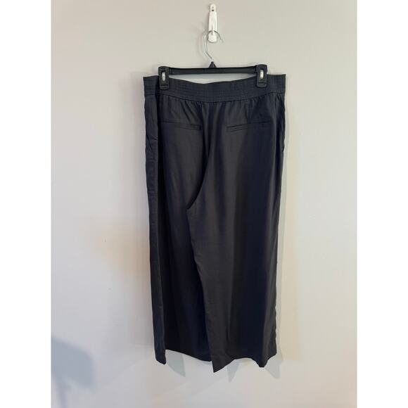 Club Monaco High-Waisted Culottes Caviar Black Size 10 – Wide-Leg Cropped Pants - Picture 5 of 7